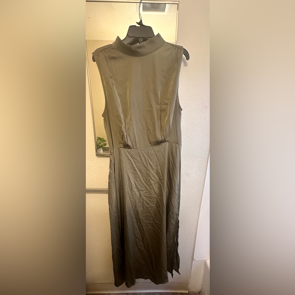 Long formal satin dress